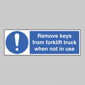 Remove Keys from Forklift Truck When Not in Use - 