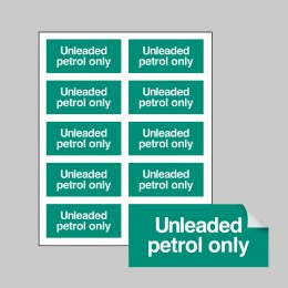 Unleaded Petrol Only - Labels - 