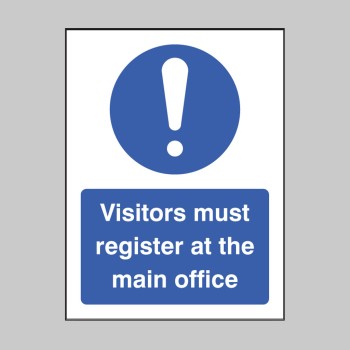 Visitors Must Register At the Main Office - 