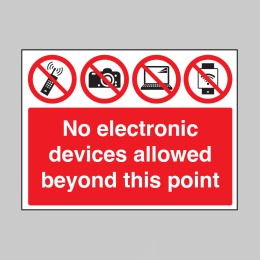 No Electronic Devices Allowed Beyond this Point  - 