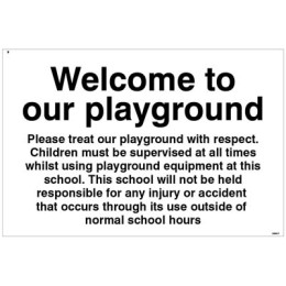 Welcome to our Playground Notice - 