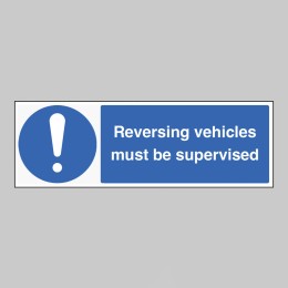 Reversing Vehicles must be Supervised - 