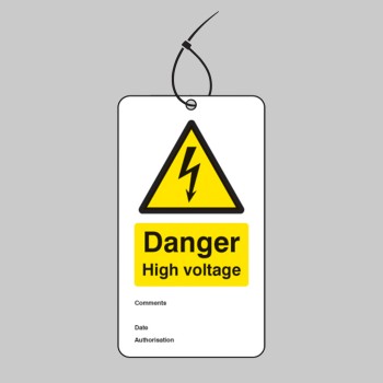 Danger - High Voltage - Double Sided Safety Tag - 