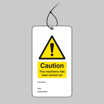 Lockout Tag - Caution - this Machinery Has Been Locked Out (Pack of 10) - 