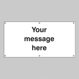 Your Message Here - Banner with Eyelets - 1270 x 610mm - 