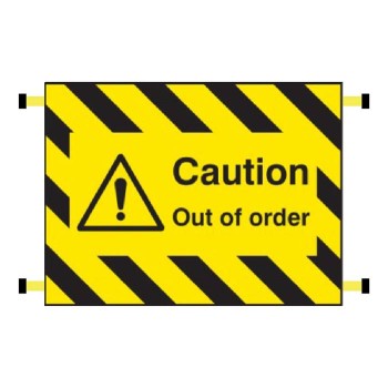 Door Screen Sign - Caution - Out of Order - 