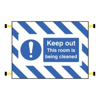 Door Screen Sign - Keep Out - This Room Is Being Cleaned - 