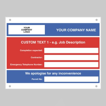 Courtesy Sign with Bungee Ties - 