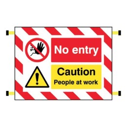 Door Screen Sign - No Entry - Caution - People at Work - 