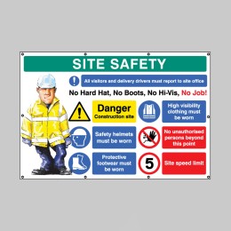No Hat, No Boots, no Hi-vis, No job Banner - 