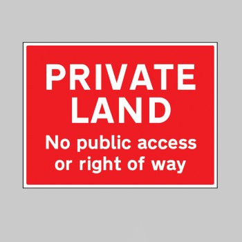 Private Land - No Public Access or Right of Way - 