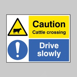Cattle Crossing - Drive slowly - 