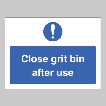 Close Grit Bin after Use - 