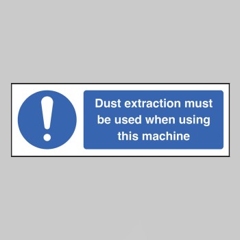 Dust Extraction must be used when using this Machine - 