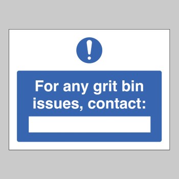 For Any Grit Bin Issues, Contact: - 