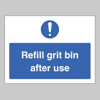 Refill Grit Bin after Use - 