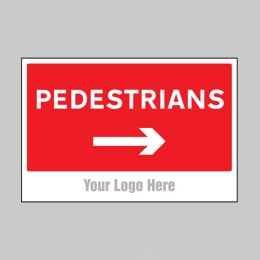 Pedestrians - Arrow Right - Add a Logo - Site Saver - 