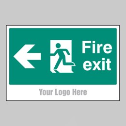 Fire Exit - Arrow Left - Add a Logo - Site Saver - 