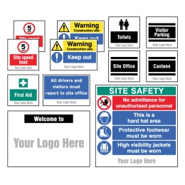 Site Saver Construction Kit (Pack of 12 Safety Signs) - 