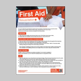 Emergency Resuscitation - First Aid Poster - 
