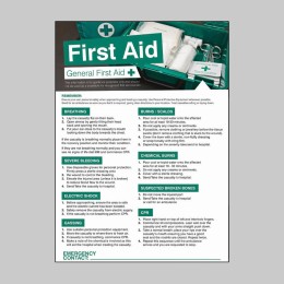 Workplace Safety - First Aid Poster - 