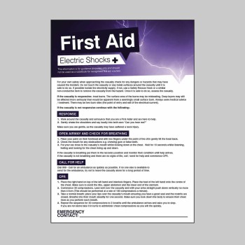 Electric Shocks - First Aid Poster - 