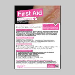 Burns - First Aid Poster - 