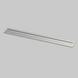 Aluminium Channelled Hanging Rail with Blue End Caps - 