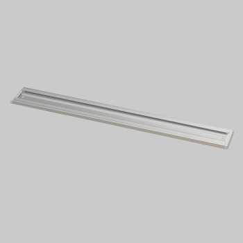 Aluminium Channelled Hanging Rail with Blue End Caps - 