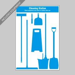 Cleaning Station Shadow Board (8 piece) - 