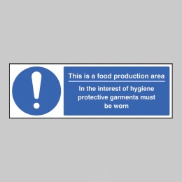 Food Production Area PPE Garments Must be Worn - 