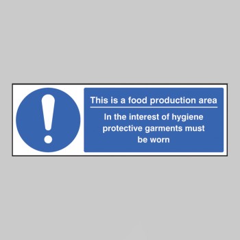 Food Production Area PPE Garments Must be Worn - 