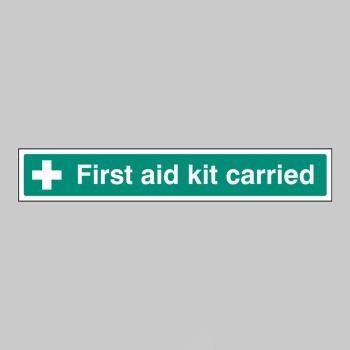 First Aid Kit Carried - Window Sticker - 