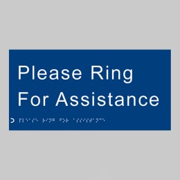 Braille - Please Ring for Assistance - 