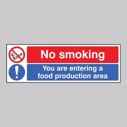 No Smoking You Are Entering a Food Production Area - 