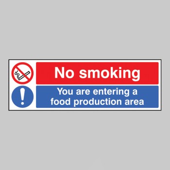No Smoking You Are Entering a Food Production Area - 