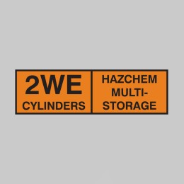 2WE Multi Cylinder Storage Placard Self Adhesive Retro-Reflective - 