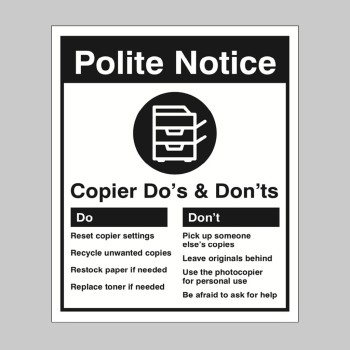 Photocopier - Do's & Don'ts - Photocopier - Do's & Don'ts -
