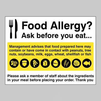 Food Allergy Notice - Food Allergy Notice -