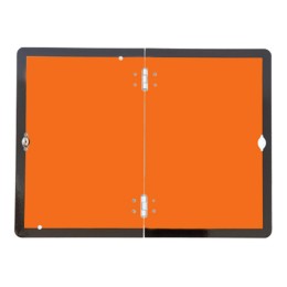 Folding Hazard Warning - Vehicle Plate - Reflective Aluminium - 