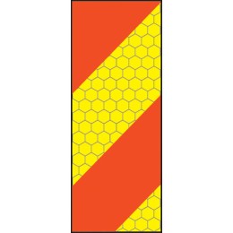 ECE70 Vehicle Marking Plate - Left Hand Vertical Chevron - 