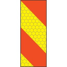 ECE70 Vehicle Marking Plate - Right Hand Vertical Chevron - 