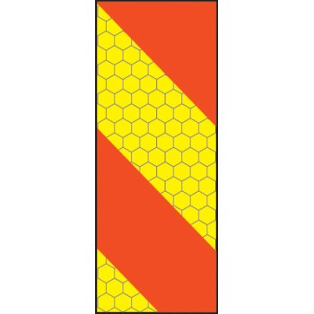 ECE70 Vehicle Marking Plate - Right Hand Vertical Chevron - 