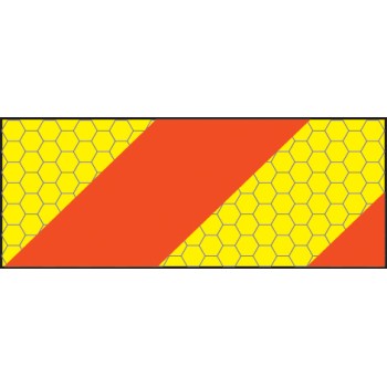 ECE70 Vehicle Marking Plate - Left Hand Horizontal Chevron - 