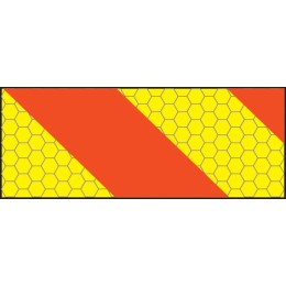 ECE70 Vehicle Marking Plate - Right Hand Horizontal Chevron - 