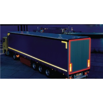Red Lorry Marking Contour Tape  (Curtain Vehicle) - 