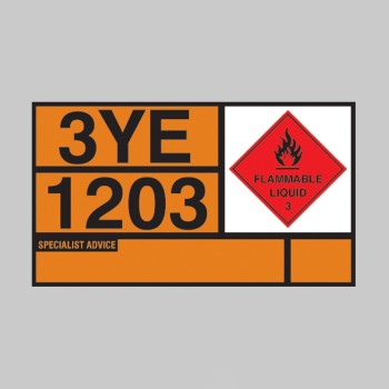 Petrol / Benzine - Self Adhesive Vinyl Hazchem Placard - Petrol / Benzine - Self Adhesive Vinyl Hazchem Placard -