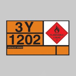 Diesel / Gas Oil Hazchem Placard - Aluminium - 
