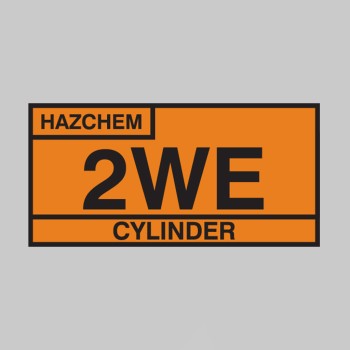 2WE Cylinder Storage Placard - Aluminium  - 