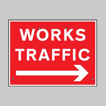 Re-Flex Sign - Works Traffic Arrow Right - 